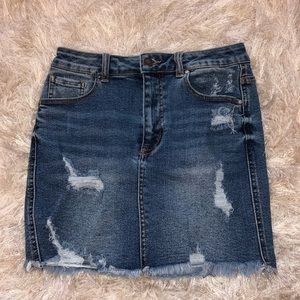 Denim mini skirt